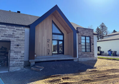 Avant la réalisation de l'entrée en pavé