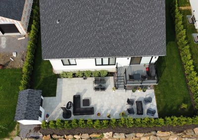 Terrassement et aménagement d'une cour arrière à Boischatel